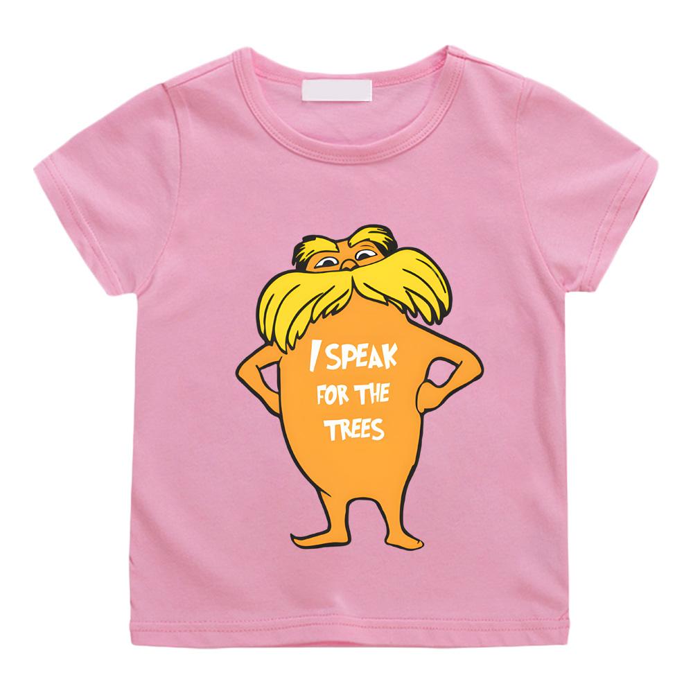 The Lorax Anime Print Casual T-shirts Kids High Quality 100%Cotton Tees Boys Girls Tops Children Intellectual Fun Cartoon Tshirts