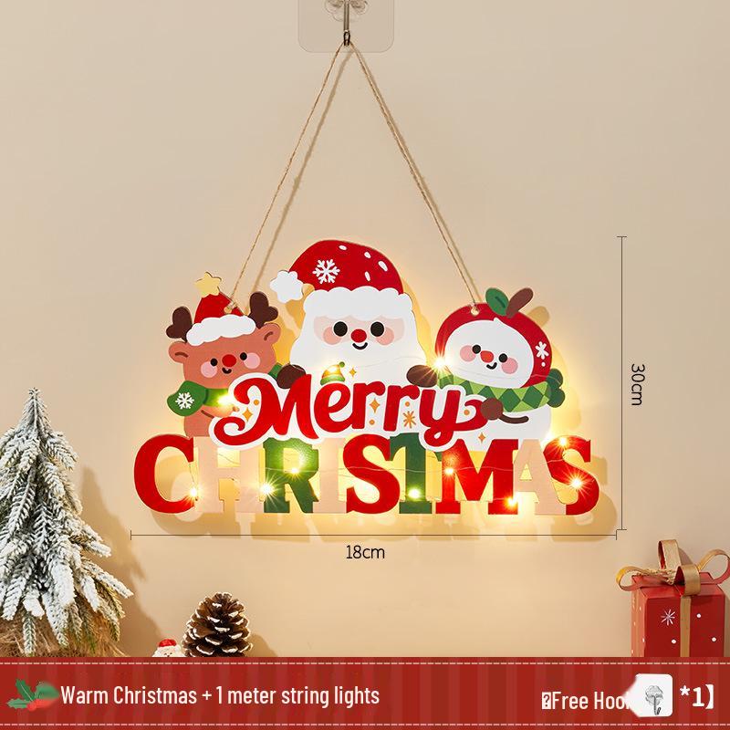 Merry Santa Claus Doorway Hanging Ornaments for Christmas Atmosphere