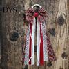 Boho Boot Embellishments 1 Pair Ribbon Bow Charms, Plaid Cowboy Charms Western Accessories with Faux Pearls Lace Ribbons, Women Boots for Cowgirl