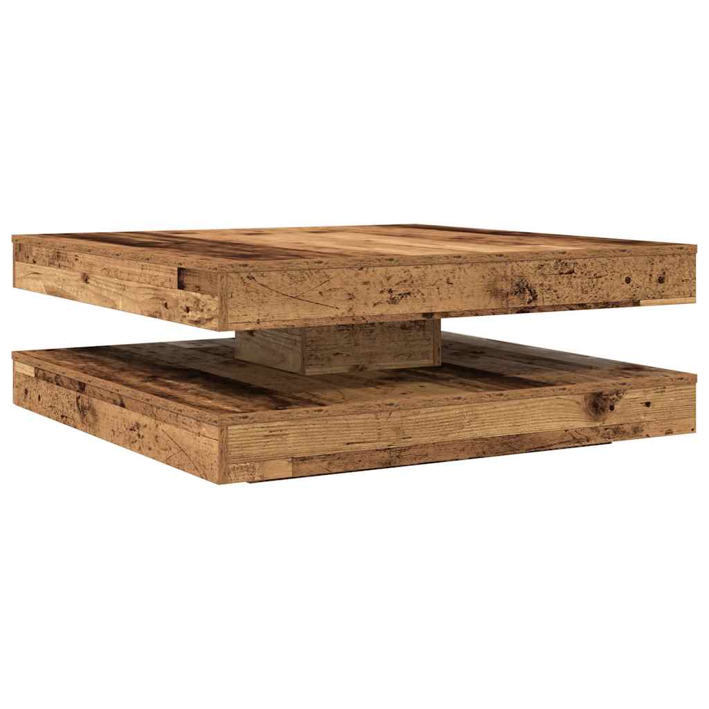 Vidaxl Couchtisch 360 Grad drehbar Altes Holz 90X90X34,5 Cm