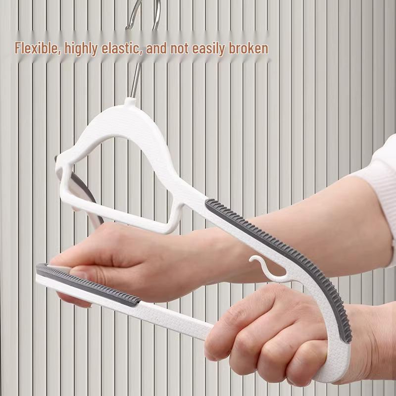 Non-slip Adult Clothes Hangers: No Trace, Thickened, Anti-Shoulder Bump, Dual-Use for Dry/Wet.