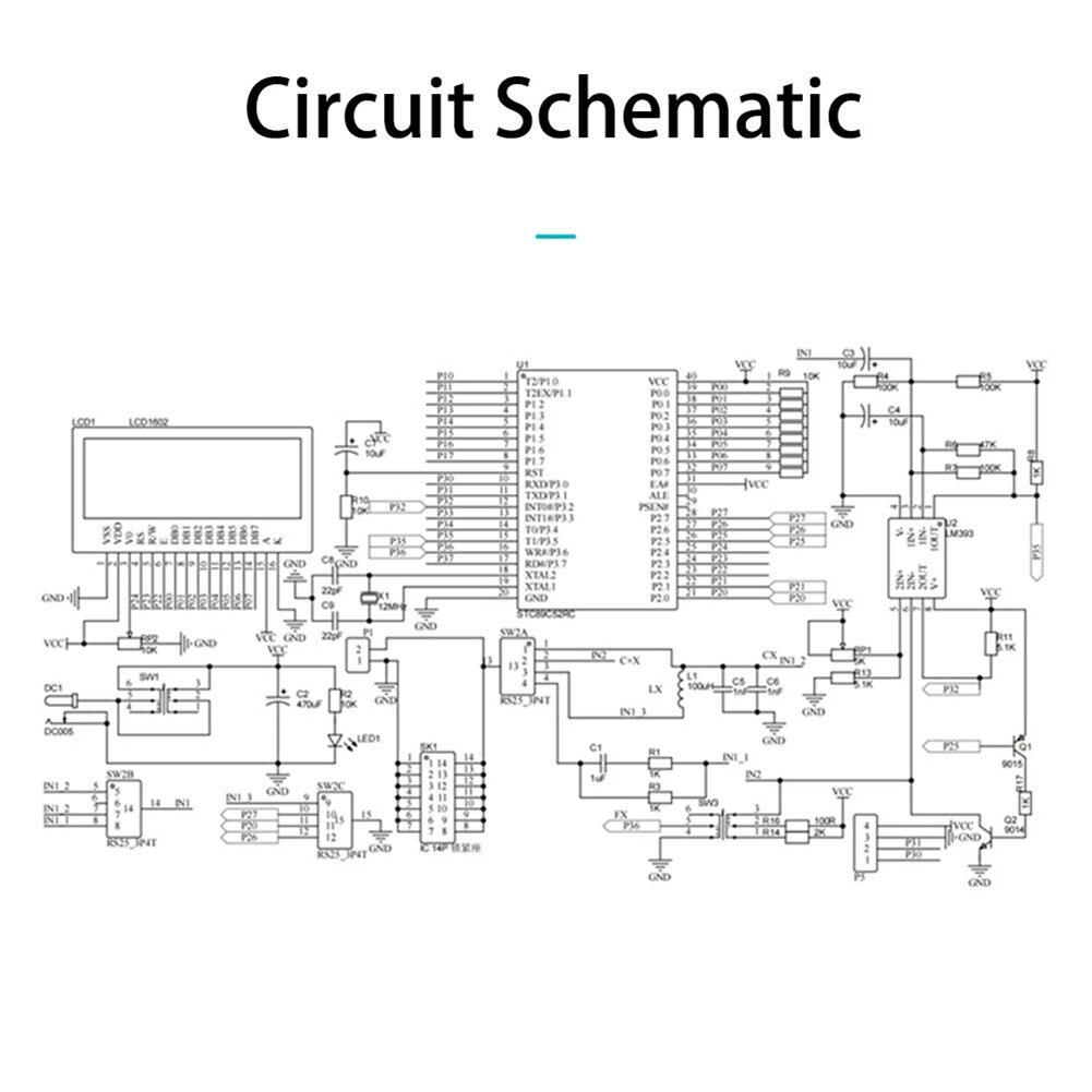 LCD Display DIY Kit for Precise Testing of Inductance Capacitance and Frequency