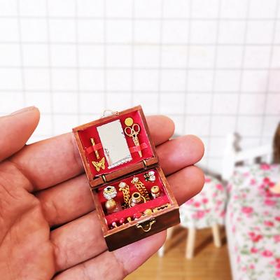 1:12 Puppenhaus-Zubehör, Mini-Schmuckkästchen, Puppenhaus-Miniaturen, DIY-Miniaturen, Puppenhaus, Möbel, Spielzeughaus