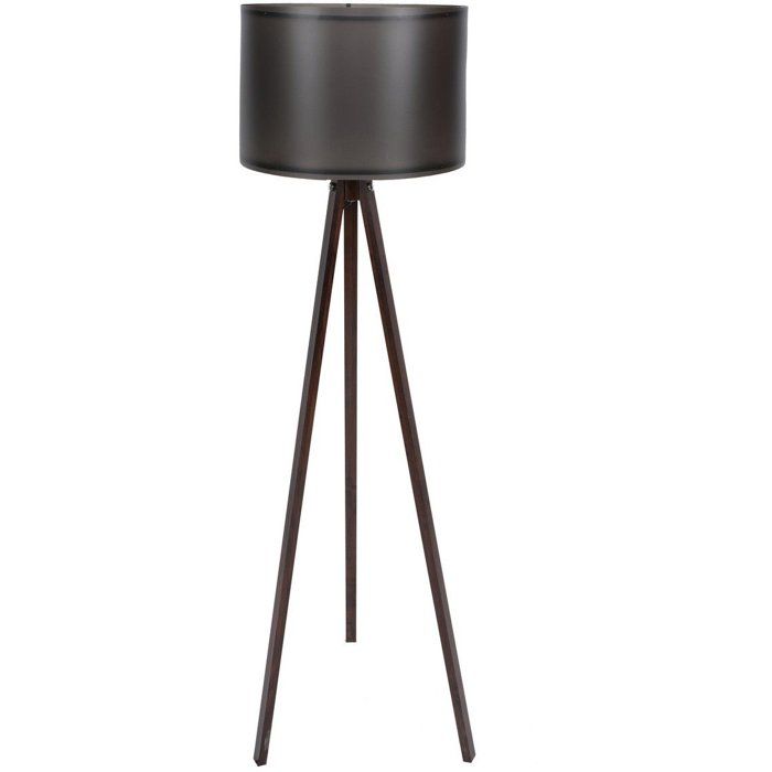 Lampadaire D BY M.RED Black Walnut - MDF - Abat-jour polypropylène - Style nordique