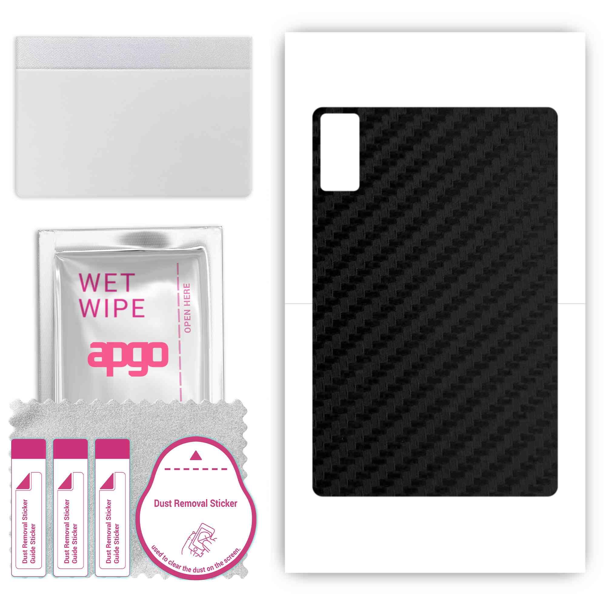 

apgo Protective Skin Sticker for the back compatible with Xiaomi Redmi Pad, Wrap Film, Foil, Vinyl - Pattern Carbon Black