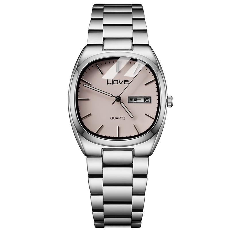 Watch Fashion Men'S Watch Square Calendar Quartz Watch Steel Belt Watch Luminous Versatile