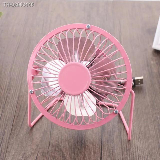

USB Rechargeable 4Inch Metal Desk Fan Super Quiet Portable Mini for Home Office Camping Travel розовый