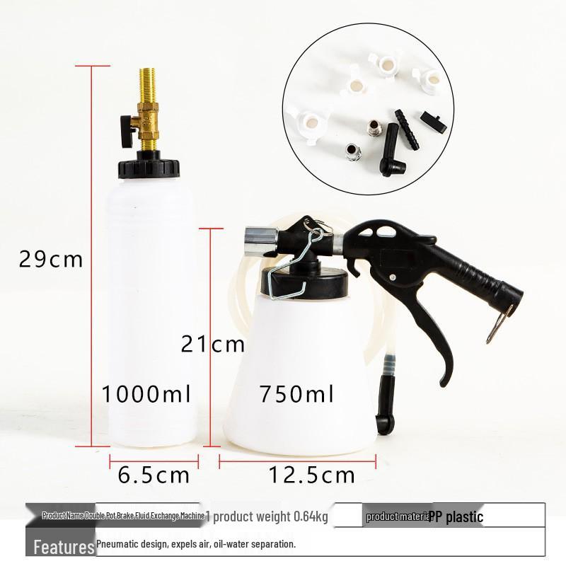 Pneumatic Brake Fluid Extractor & Filler Tool