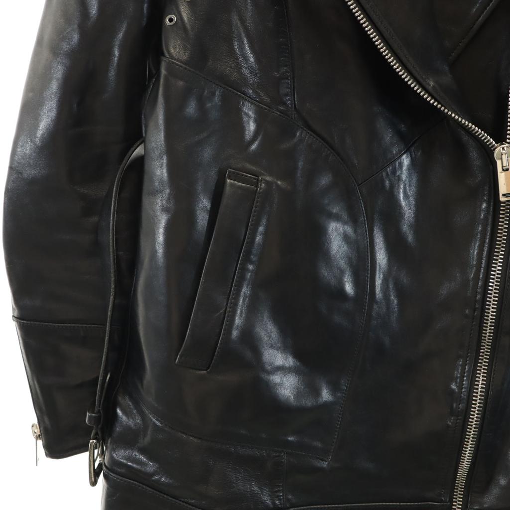 AKIRANAKA Horsehide Leather Double Riders Jacket 1 Black Women Used