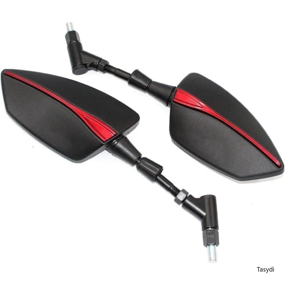 Motorcycle Handlebar Mirror, Tasydi Blue Anti-Glare Universal Rear Rearview Mirror Motorcycle Thread Left and