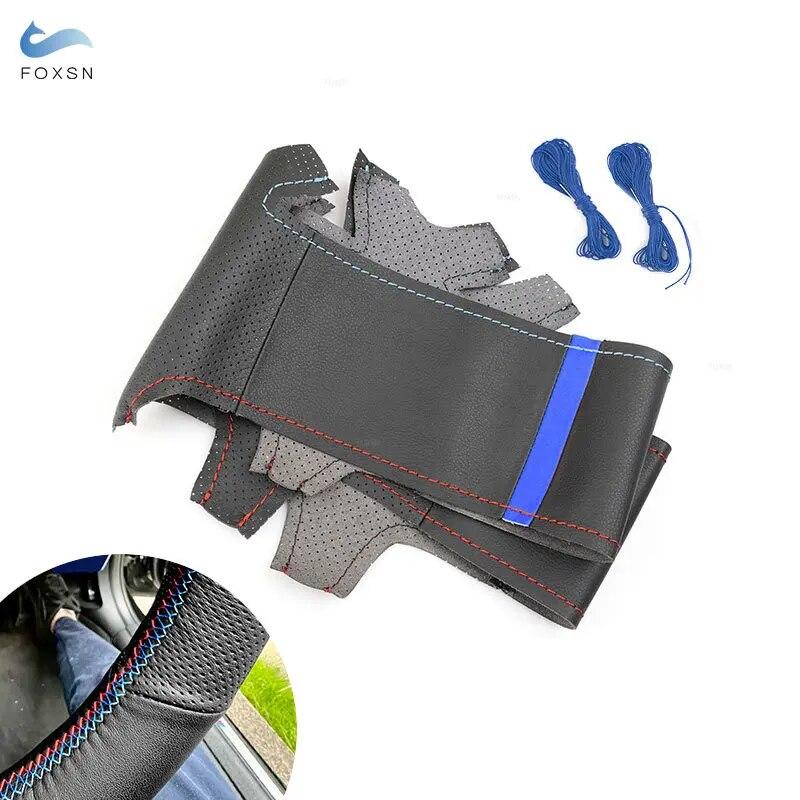 For BMW M Sport F30 F31 F34 F45 F46 F22 F23 M235i M240i X1 F48 X2 F39 Perforated Leather Steering Wheel Cover Trim Protective