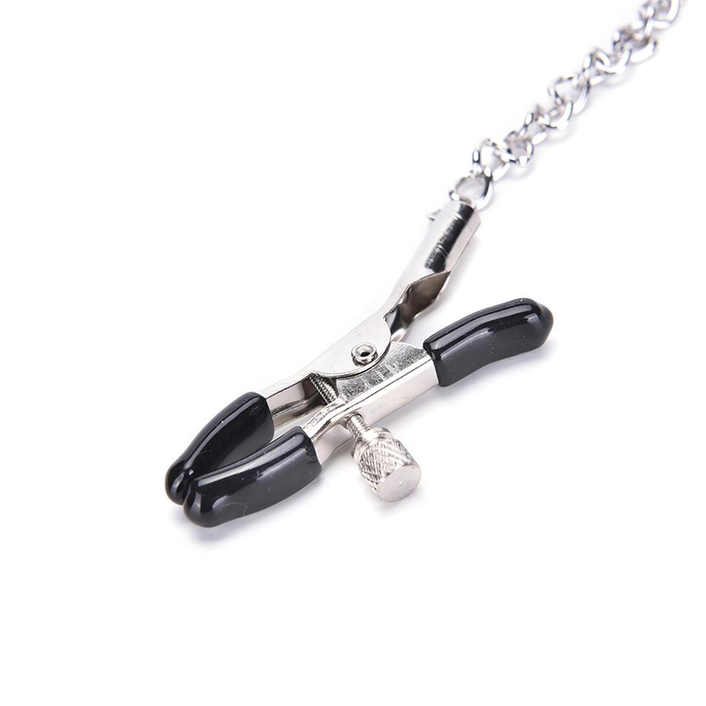 Women Nipple Clamps Tools Stainless Steel Metal Chain Nipple Clips Labia Clamp Slave Bondage BDSM Adult Games Couples Sex