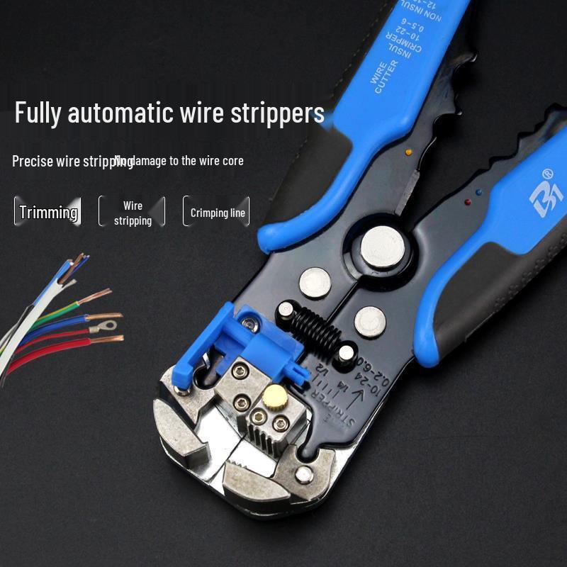 Hanbang Multifunctional Electrician Wire Strippers and Crimping Pliers, Chrome Vanadium Steel