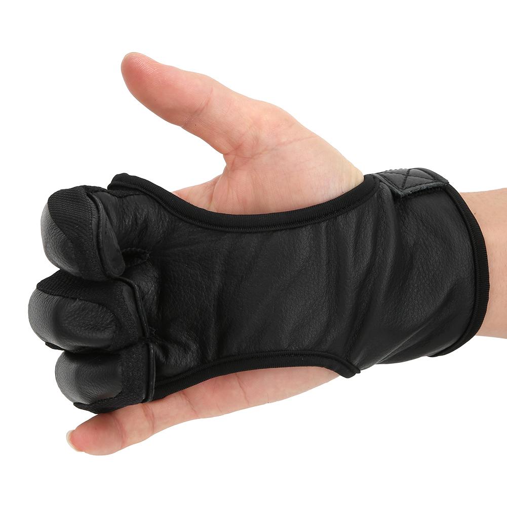 Bow Archery Three Finger Finger Guard Gloves Shooting Protection Protective Gear XL Size