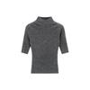 Korean Chic Elegant Half-High Neck Slim Fit Mid-Sleeve Knit Top for Women - 2026 New Arrival