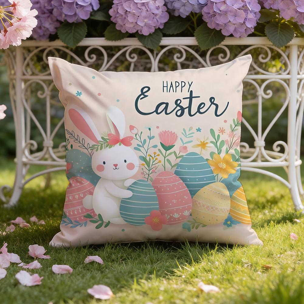 Holiday Easter Cushion Cover Home & Car Dual-Scene Pillow Cover: Reversible For Premium Comfort