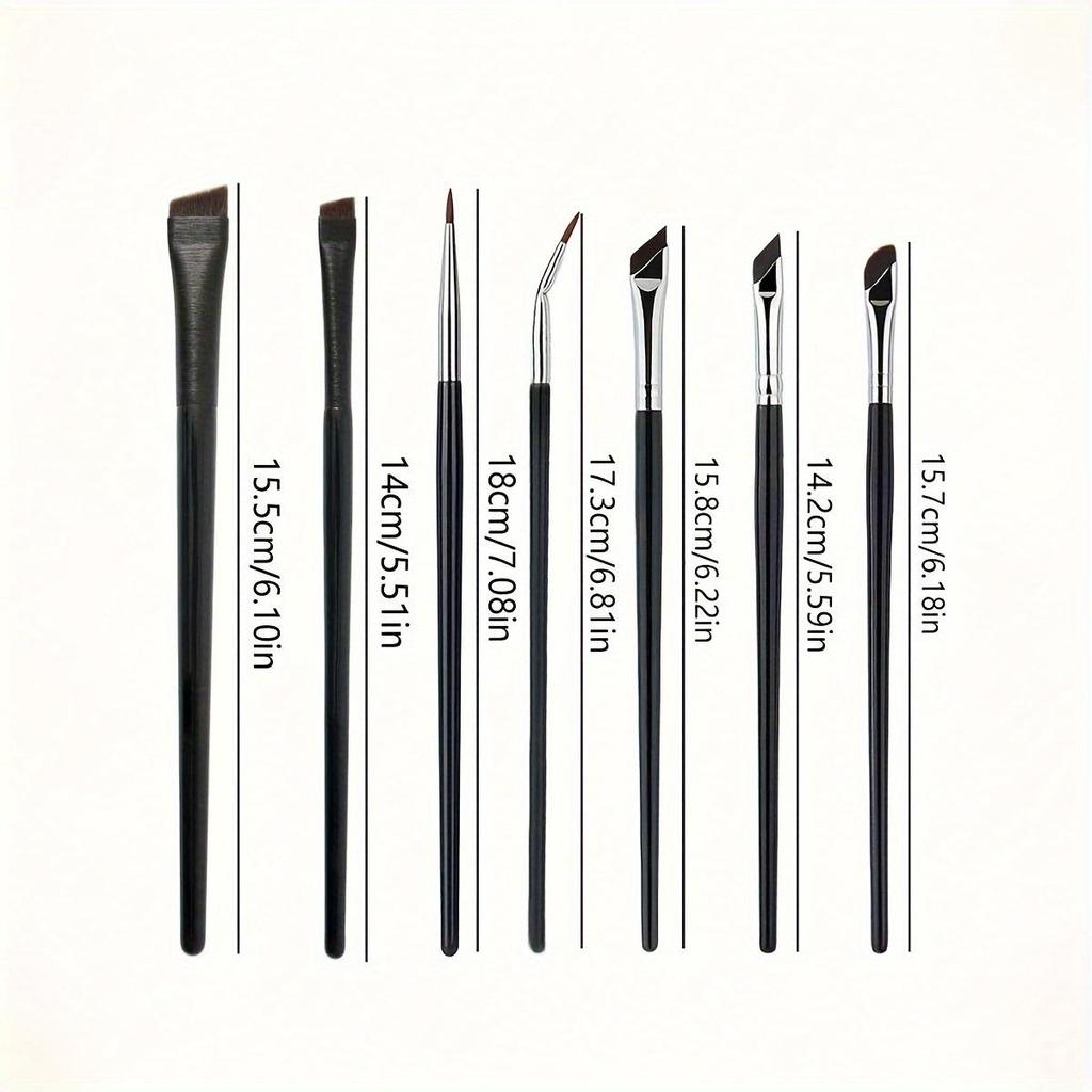 Precision Eye Makeup Brush Set (3/5/7-Piece) - Includes Angled Eyeliner, Eyeshadow, and Detail Brushes