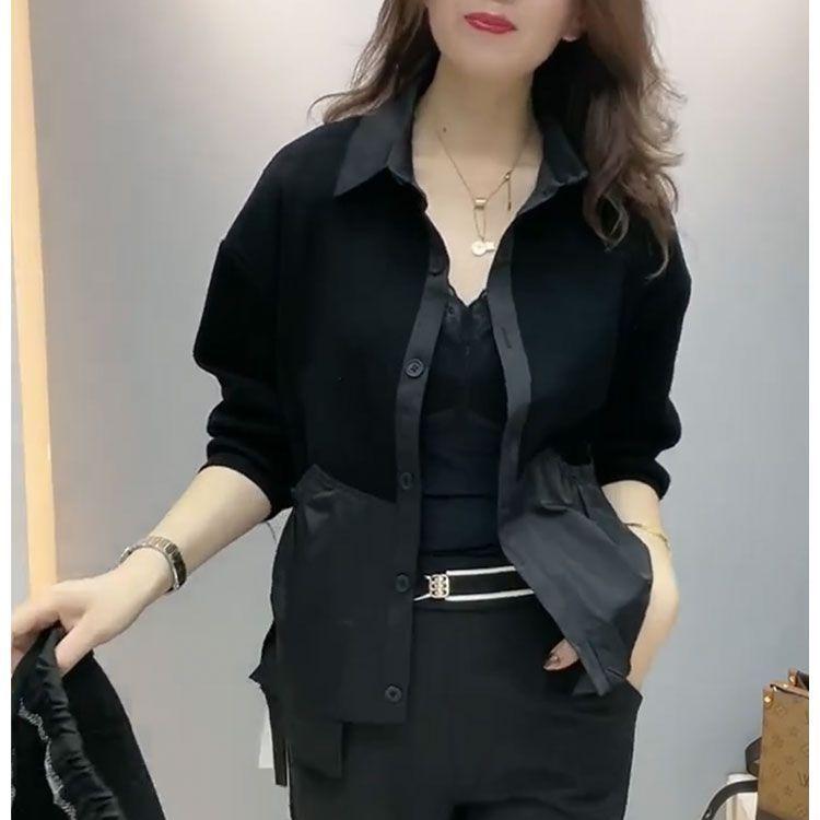 Comfortable Women's Coat with Loose Fit and Dual Pockets Jacket