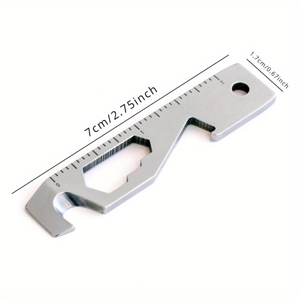 1PC 10 in 1 EDC Pocket Survival Tool Camping Screwdriver Bottle Opener Ruler Key chain Outdoor Tools for Hiking Fishing