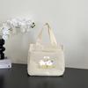 High-value Canvas Handbag  Simple and Small Three-dimensional Bag Commuting Thickened To Work Bento Meal Bag