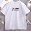 Ich habe Angst vor Frauen T-Shirts Lässig Baumwolle Kurzarm Rundhalsausschnitt T-Shirt Unisex Ehemann T-Shirt Weich Atmungsaktiv Lässige Kleidung Oberteile