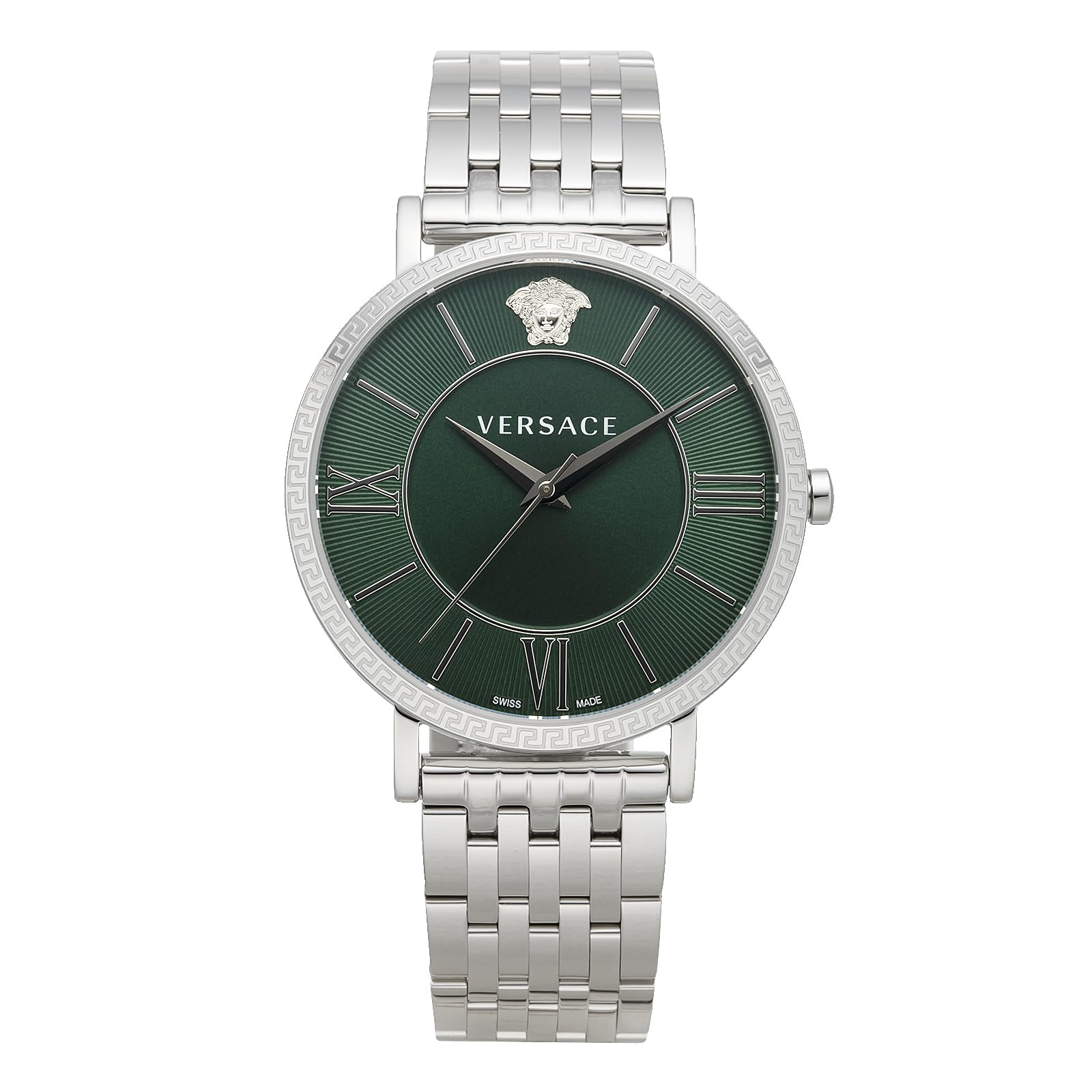 

Watch Green Dial Sapphire Glass Quartz 42MM Swiss Watch I Watch Brand VEKA00522 Silver [Versace] V-Eternal [Item]