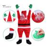 Santa Claus Wall Climbing Decoration Christmas Velvet Santa Climbing Window Wall Door Figurine Xmas Hanger for Home Dorm Fireplace