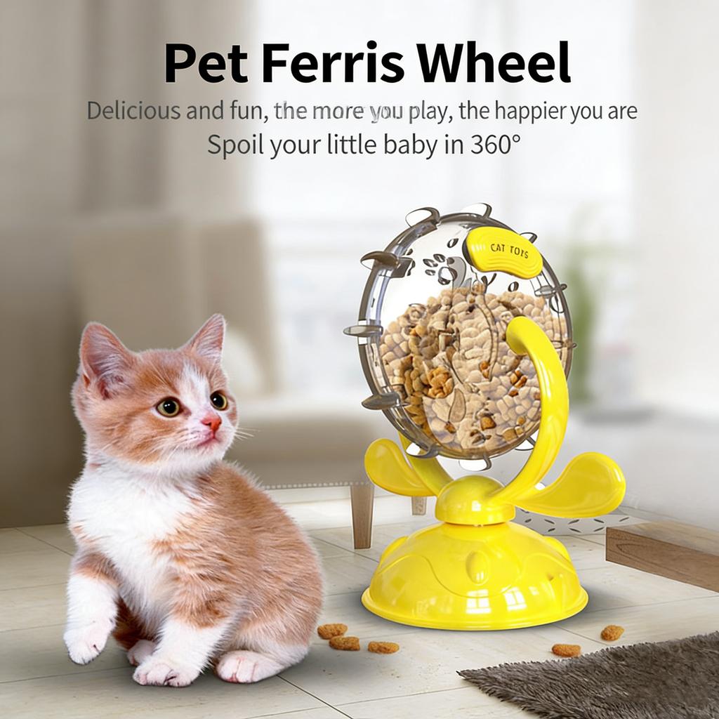 Pet Toys,toys,  Purring Slow Feeding Food Leak Device,  Rotating Windmill Turntable