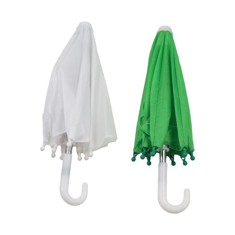 

Funny Mini Umbrella Adjustable Doll Rain Gear Photography Props Kids Toy Umbrella Birthdays зелений