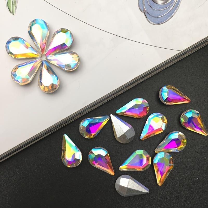 

20 шт. Яркие хрустальные стразы в форме капли, 8x13 мм, граненые стеклянные бусины в ассортименте цветов для DIY поделок, нейл-арта, изготовления ювелирных изделий 20pcs