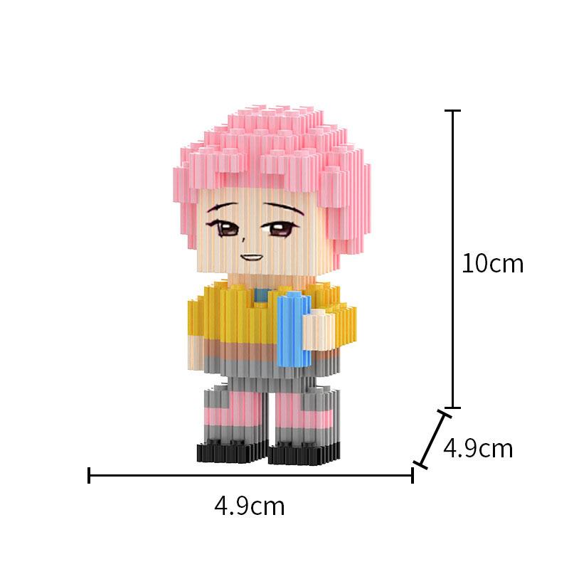 Non-Toxic Demon Hunters Rumi Mira Zoey Model Building Blocks Anime Action Figures Blocks Puzzle Assembly Toys Kids Christmas Gifts