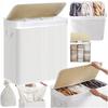Laundry Basket with 3 Compartments Foldable Laundry Basket with Handle 150L