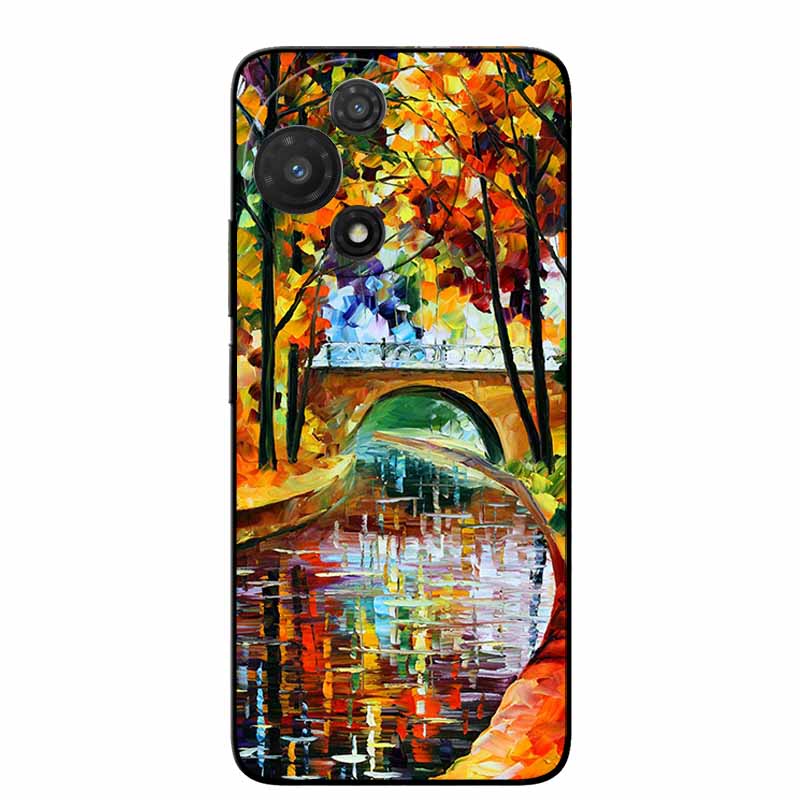 For TCL 60R 5G Case T519H Fashion Protective Silicone Back Cover Cases For TCL 60 R Animal Black Phone Funda TCL 60R T519H Coque