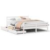 Solid Wood Bed without Mattress White 150 x 200 cm Pine Wood