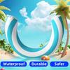 1Pc/2Pcs Inflatable Arc-Shaped Pool Float - Waterproof, Durable, And Safer PVC Pool Float, Suitable For Summer Entertainment, Tropical Beach Design