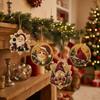 6Pcs Wooden Base Wooden Christmas Ornaments Set Xmas Tree DIY Craft Kit  Christmas Party