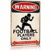 Funny Football Players Metal Wall Poster for Boy Room
