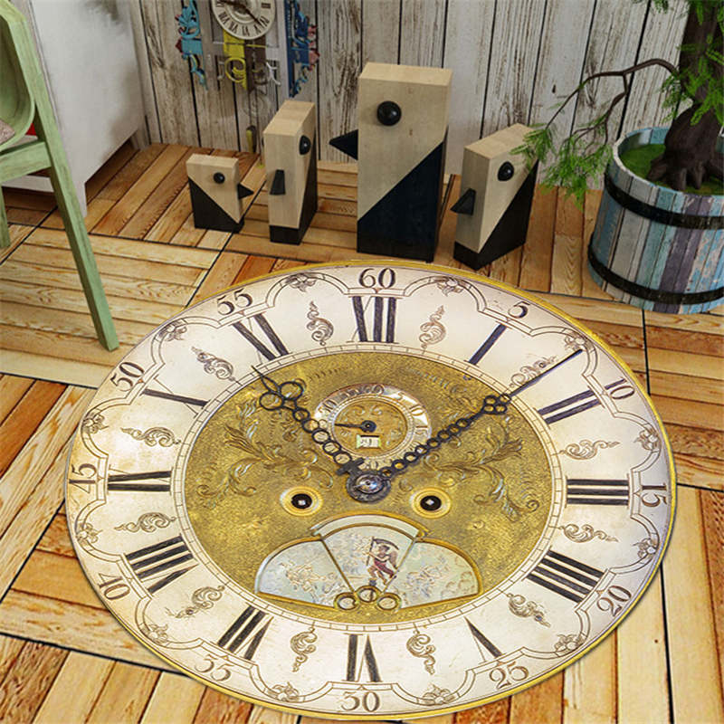 Novelty and Horror Printed Round Floor Mats Decorate the Doormat and Floor Mat of a Room At Home