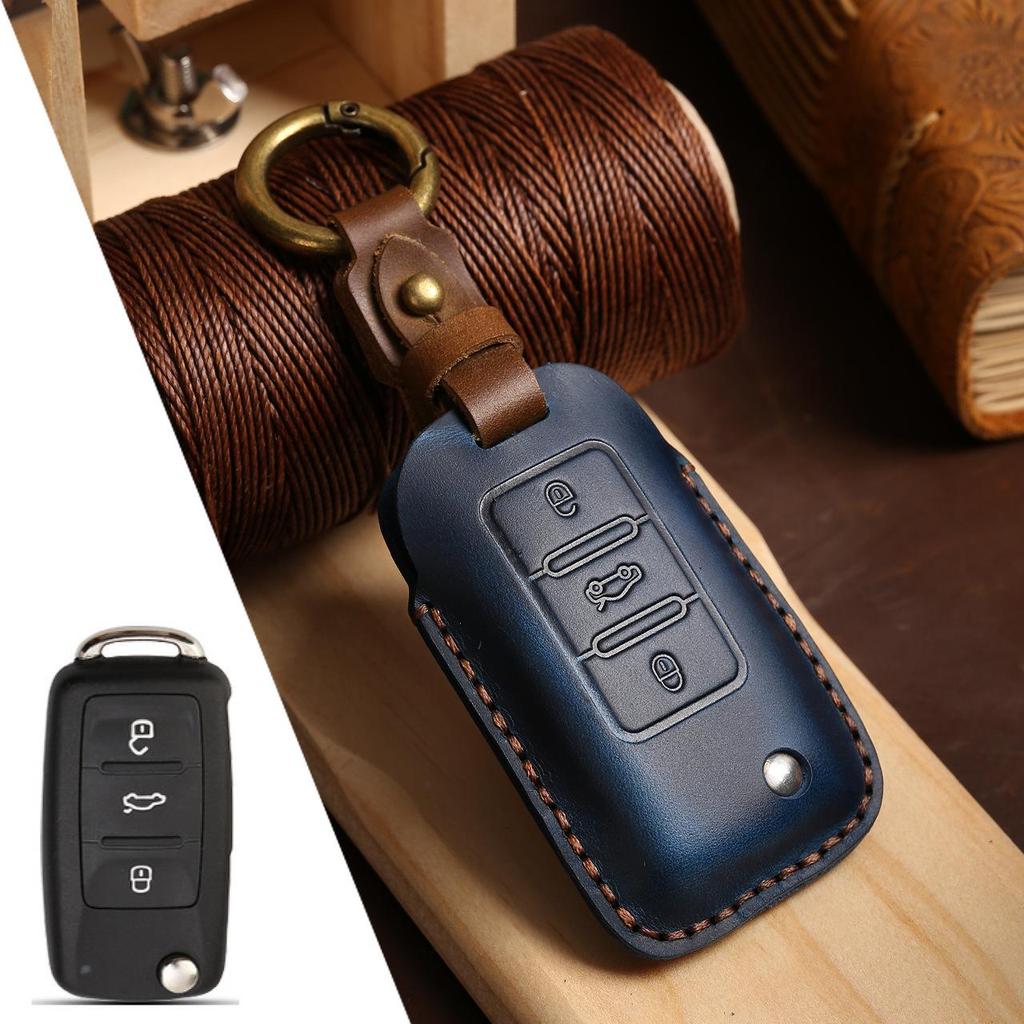 Volkswagen Leather Key Case for Passat, Magotan, Golf, Tiguan, Touareg, Lavida