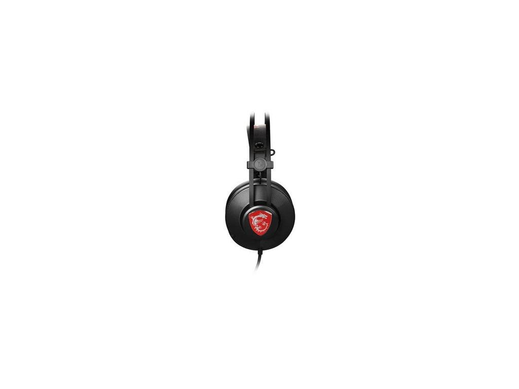 MSI H991 Wired Gaming Headset with Noise Ergonomic Adjustable Headband for Xbox Devices Built-in Microphone, Cancelling, In-line Controls, Design, PC,