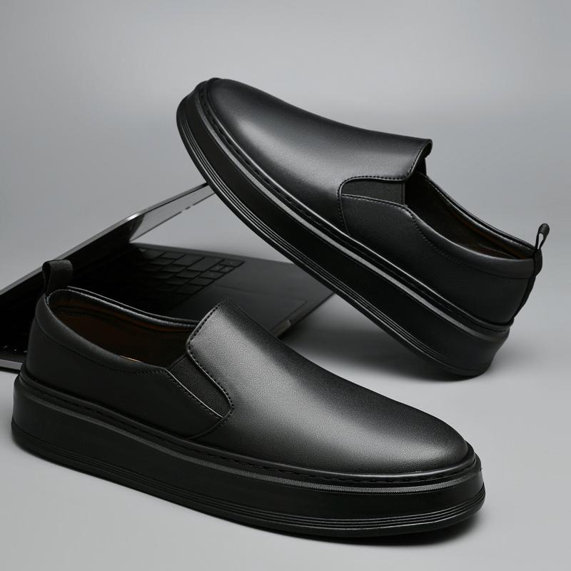 Mode Heren Casual Leren Schoenen Leer Slip-on Herenschoenen Bruiloft Dres Mocassins Heren Zakelijk Kantoor Loafers Alles-passende Flats Schoenen