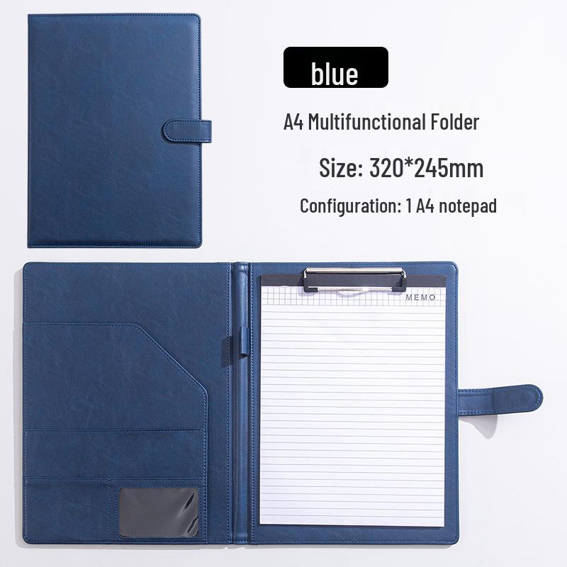 A4 Magnetic Leather Document Folder: Multifunctional Business Manager with Custom Logo