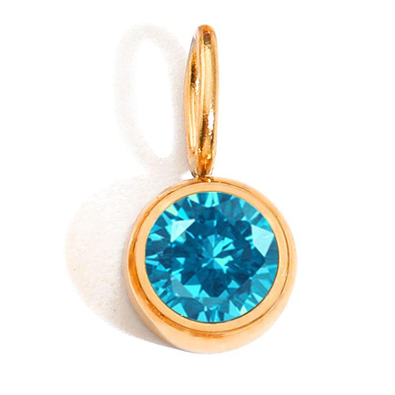 CARLIDANA Fine Jewelry Charms Hot Birthstone Necklace Fashion Simple Zircon Stainless Steel Necklace Christmas Birthday Gift