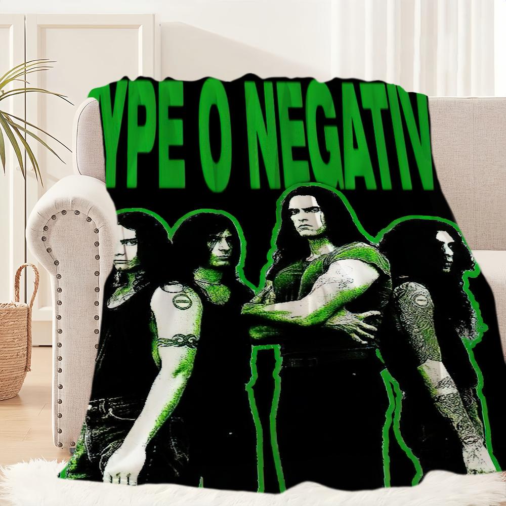 Rock Band Type O Negative Blanket Plush Nap Sofa rug for Living Room Warm Office Bedroom Birthday Home Travel Kid Gifts