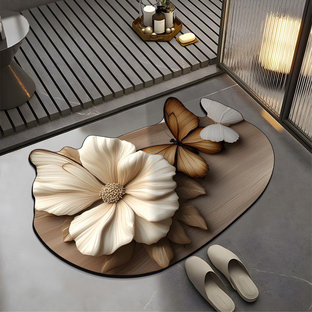 Anti Slip Floor Mat Bathroom Toilet Door Dirt Resistant Household Maintenance Bathroom Floor Mat Water Absorbing