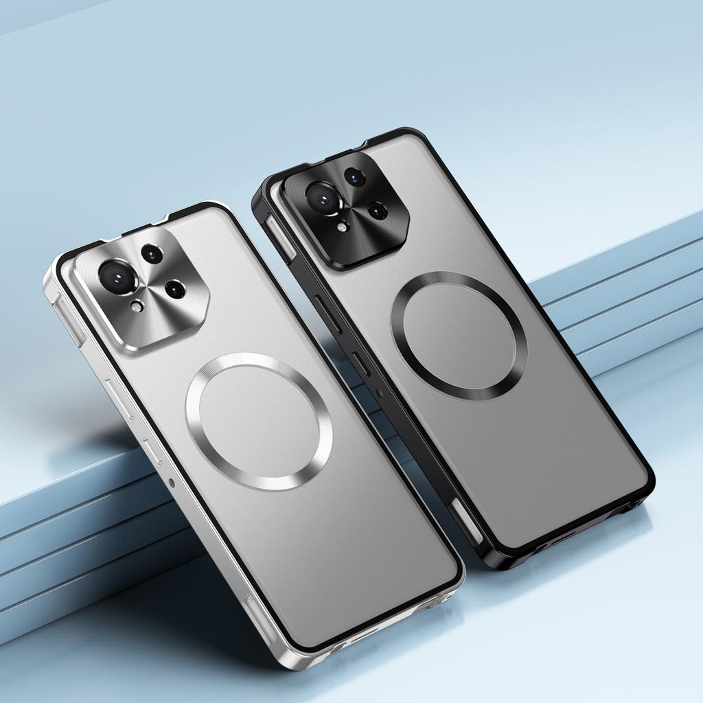 Push Up Detachable Case For ASUS ROG Phone 9 Pro FE Translucent Frosted Removable Backboard Metal Frame Bumper Grip Cover