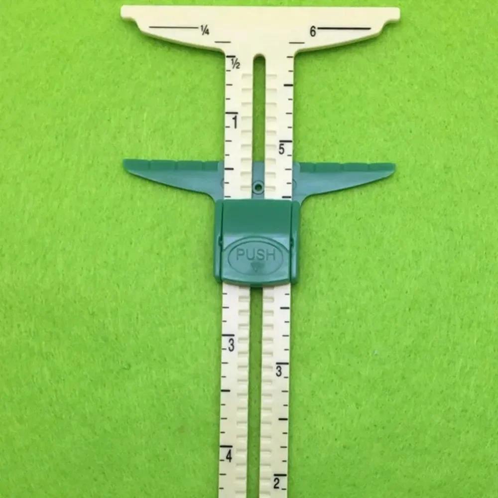 5-in-1 Sliding Gauge Measuring Tool Multifunctional Plastic Drawing Ruler Household Tailor's Patchwork Ruler Sewing Accessories