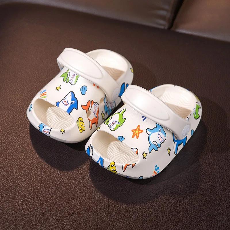 

New Arrival Soft-sole Sandals Baby Home Sandals Kids Flip Flops Cartoon Design Outdoor/Indoor Non-slip Children Beach Shoes 22