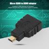 10 Pcs Black ABS Micro HDMI to HDMI Adapter Connector Support 1080P for Raspberry Pi 4B