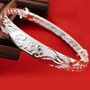 Top Quality 925 Silver Lucky Blessing Round Bracelet Bangles For Women Jewelry